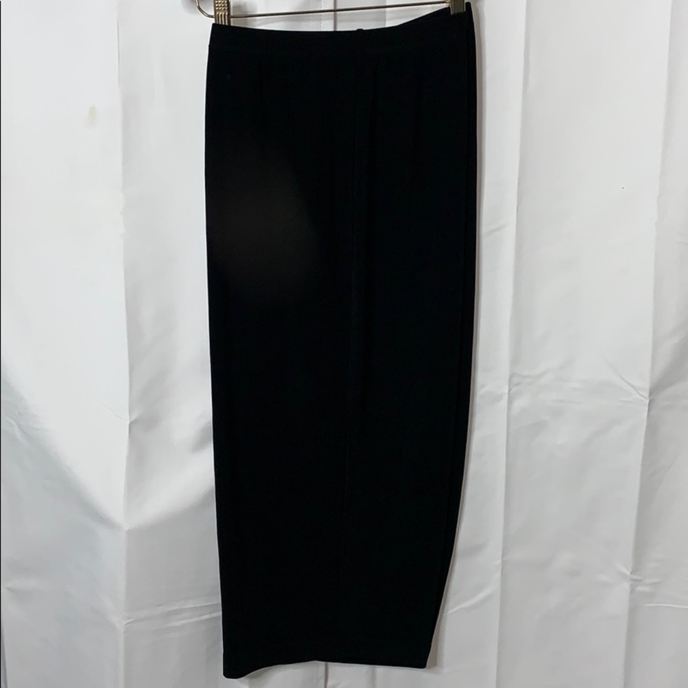 Chico’s Travelers Size 3 Wide Leg Crop Pants Black
